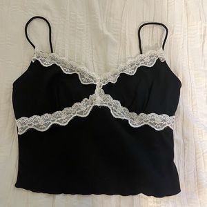 Cross Lace Spaghetti Strap Tiny Top